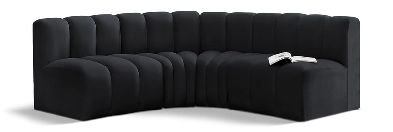 Arc - Velvet 4 Piece Corner Modular Sofa