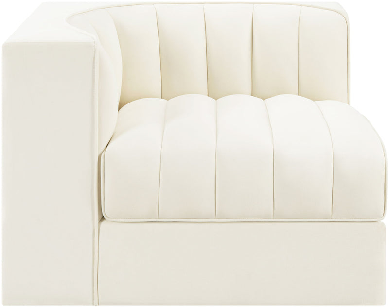 Rummi - Velvet Performance Fabric Upholstered Modular Corner Chair