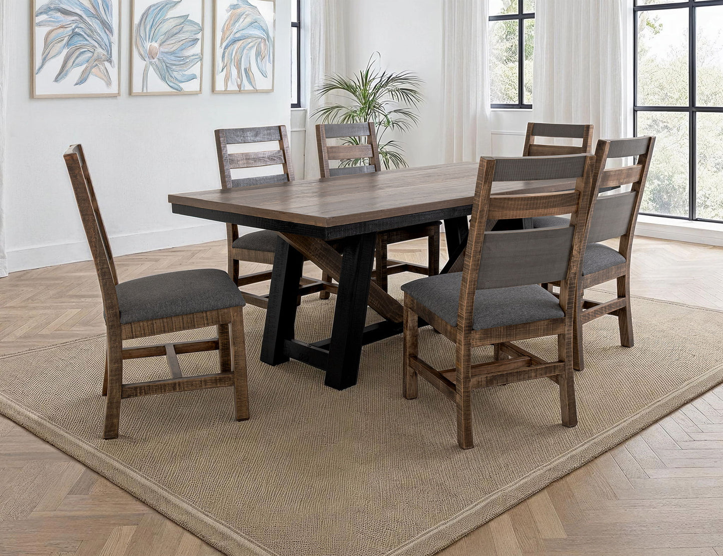 Antique Gray - Table - Gray / Brown