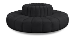 Arc - Faux Leather 8 Piece Round Modular Sofa