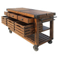 Kaif - Kitchen Cart - Distressed Chestnut