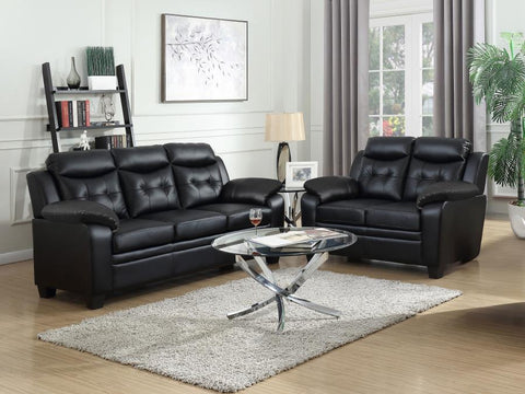 Black / 2 Pc. Sofa, Loveseat