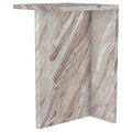 Bowdoin - Genuine Marble Accent Side Table - Gray