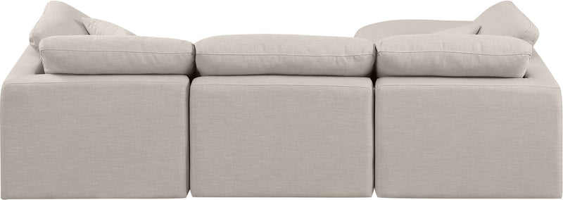 Indulge - Linen 4 Piece Modular Sectional With Chaise