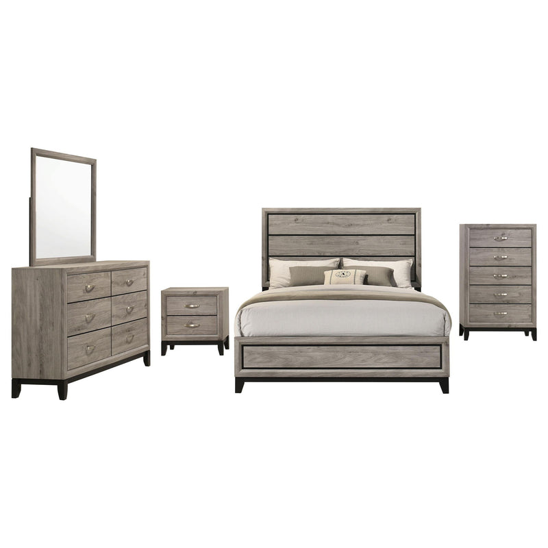 Watson Five-piece Full Bedroom Set Light Taupe