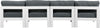 Nizuc - Outdoor Patio 4 Seat Armless Modular Sofa With White Frame