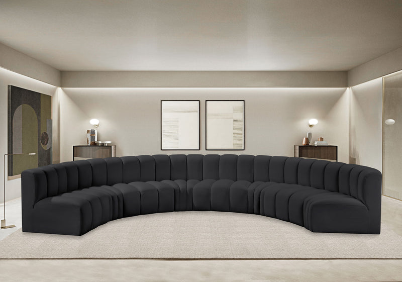 Arc - Faux Leather 8 Piece U-Shaped Modular Sofa