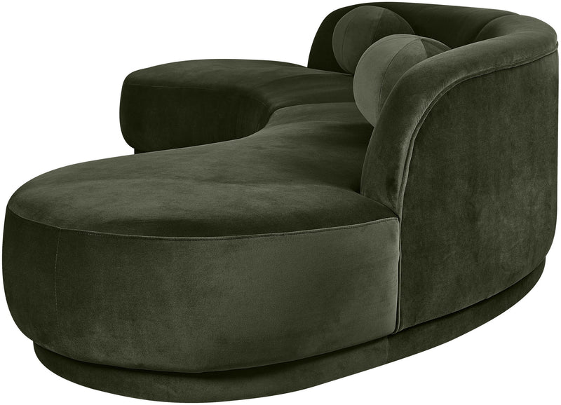 Avra - 146" Velvet Performance Fabric Upholstered Sectional