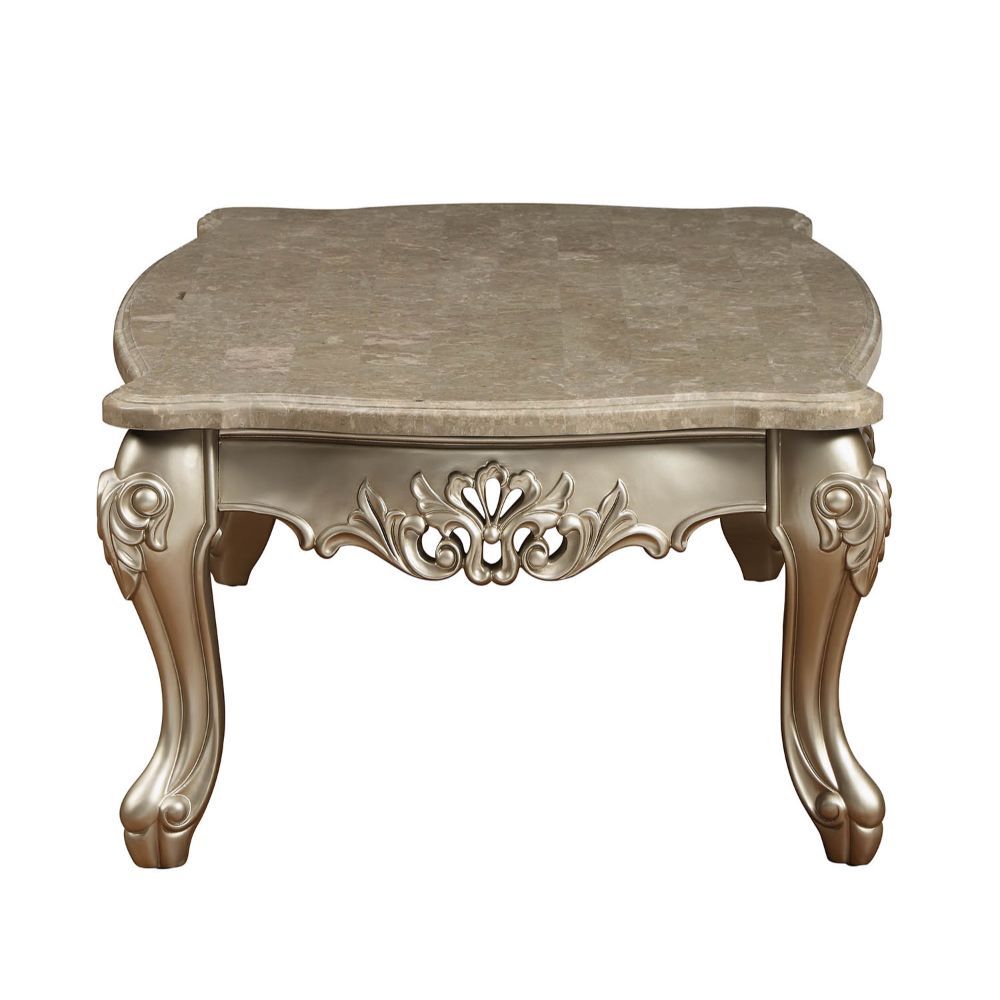 Ranita - Coffee Table - Marble Top & Champagne