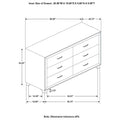 Melody - 6-Drawer Upholstered Dresser