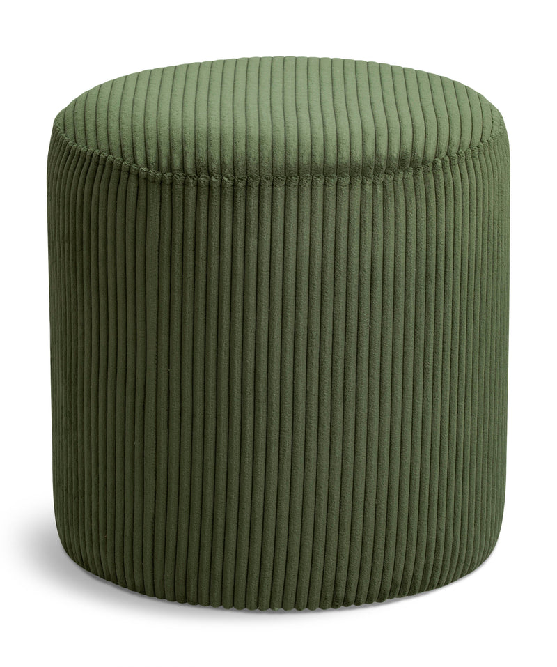 Roy - Round Microsuede Ottoman / Stool