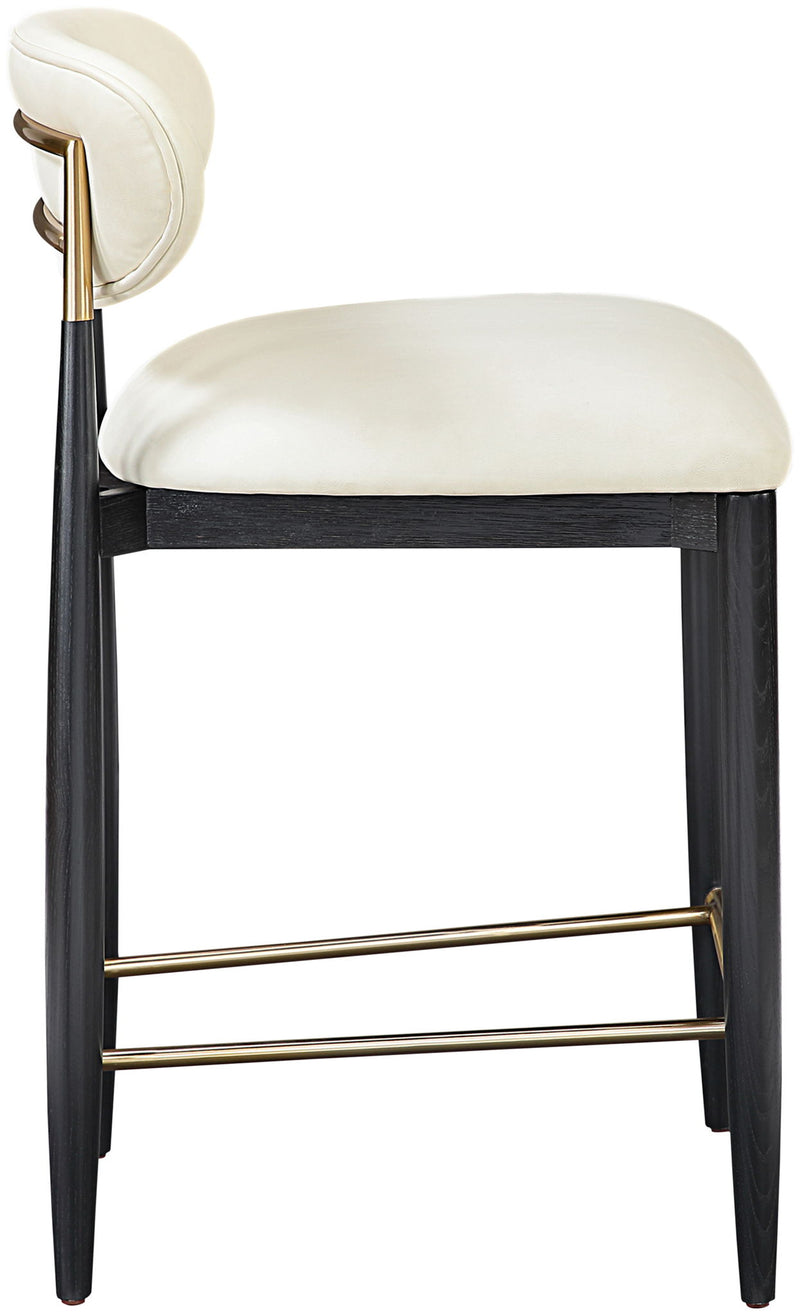 Riccio - Stool - Black And Gold Frame