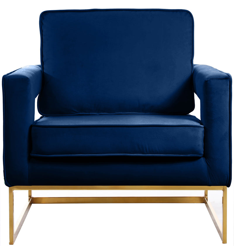 Noah - Accent Chair with Gold Legs