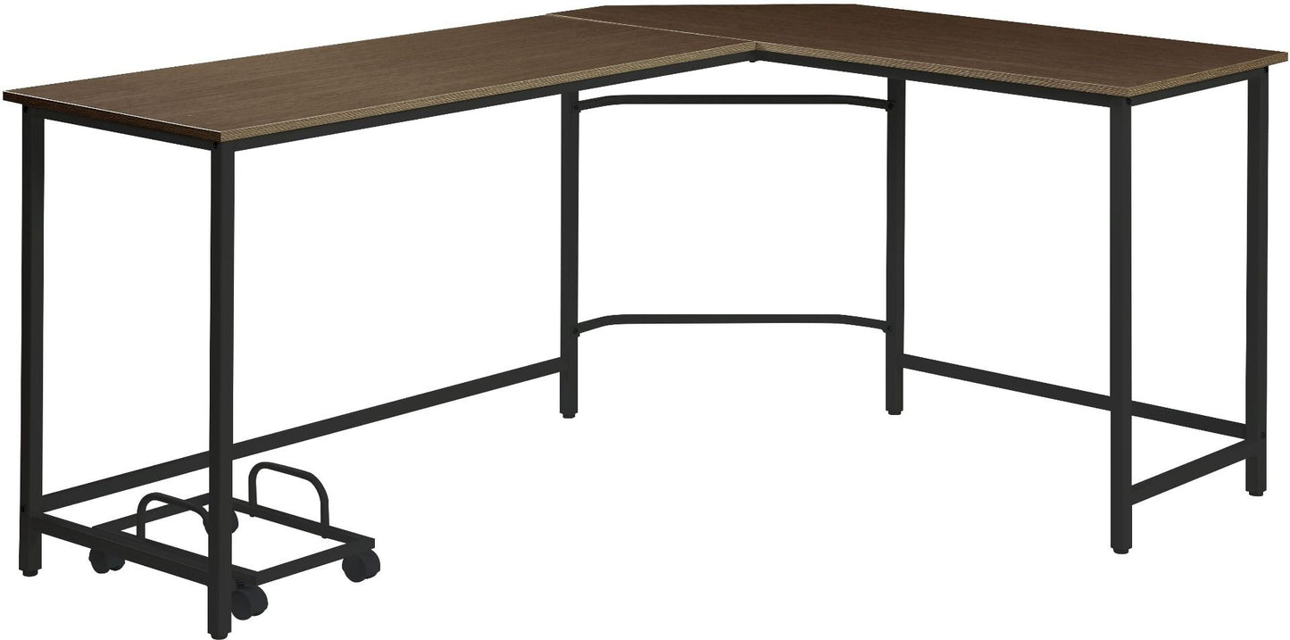 Acme - Dazenus - Computer Desk, Black Finish - Of00042 - Black & Oak Finish