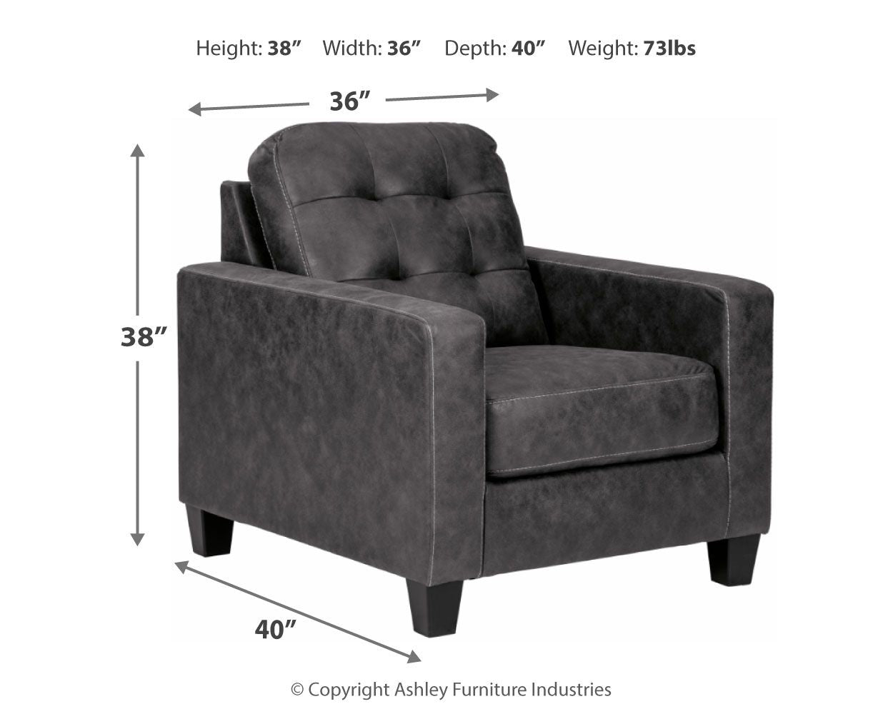 Venaldi - Gunmetal - Chair