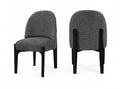 Torino - Upholstered Dining Chair With Brushed Black Base (Set of 2)