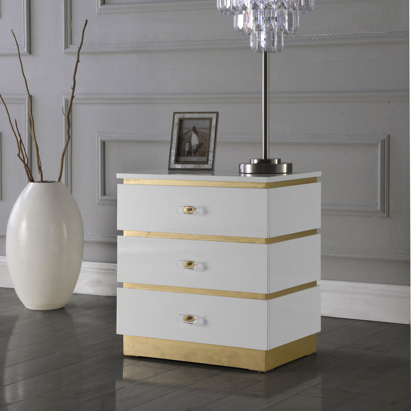 Esme - Side Table - White Lacquer