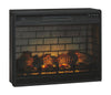 Roddinton - 2 Pc. - 74" TV Stand with Electric Infrared Fireplace Insert - Dark Brown