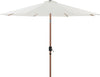 Fiji - Aluminum Patio Umbrella With Square Black And Teak Base