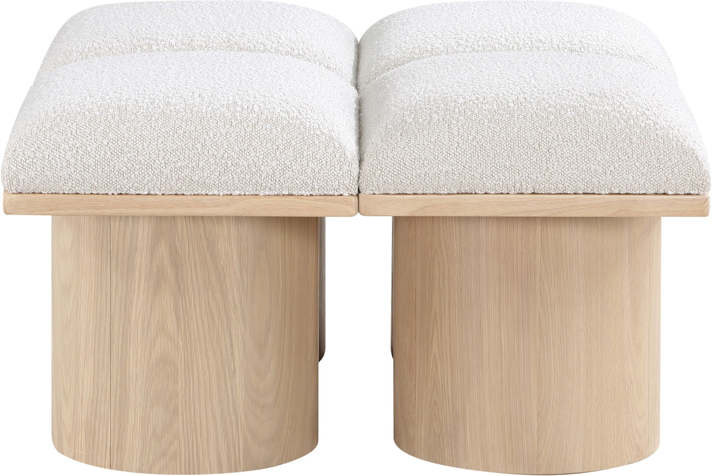 Pavilion - 4 Piece Modular Bench With Natural Base