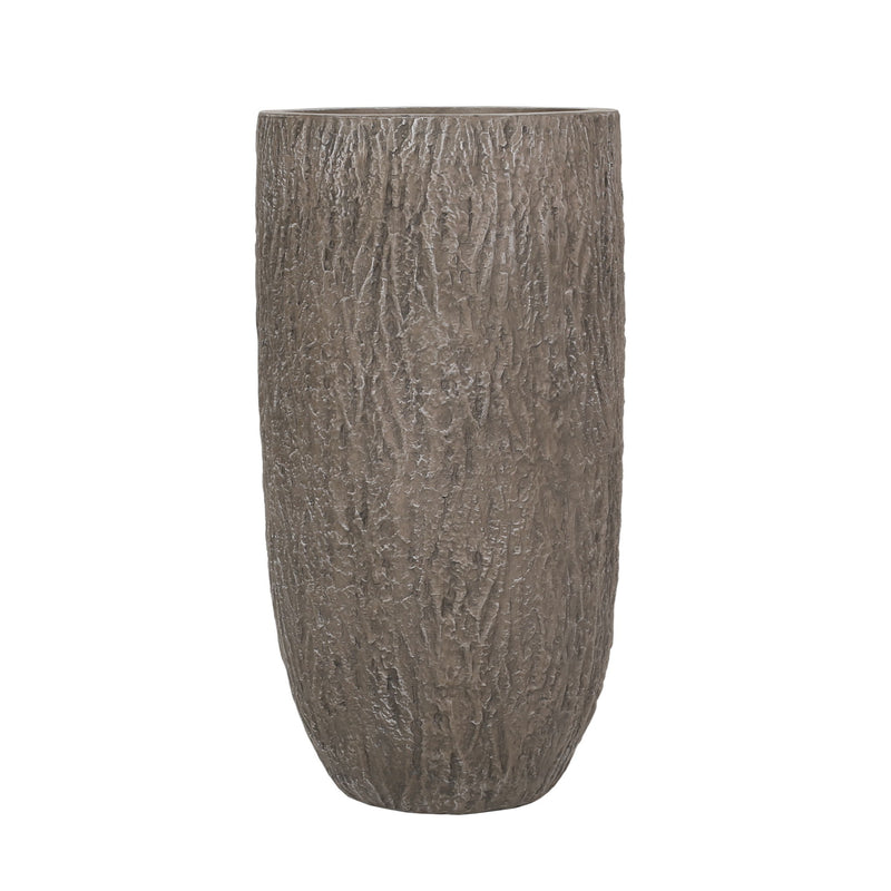 Magnesium Oxide Planter For Outdoor Use - Natural Wood