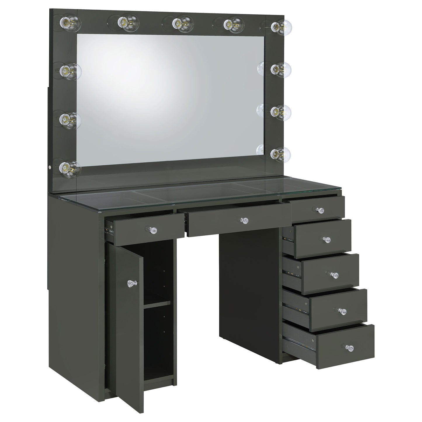 Acena - 7-Drawer Vanity Set With Lighting