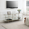 Zaba - TV Stand - Glass Top & Silver