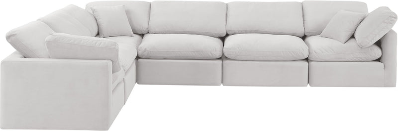 Indulge - Velvet 6 Piece Modular Corner Sectional