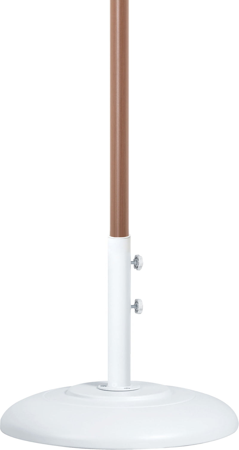 Amalfi - Patio Umbrella - White Base / Light Brown Pole