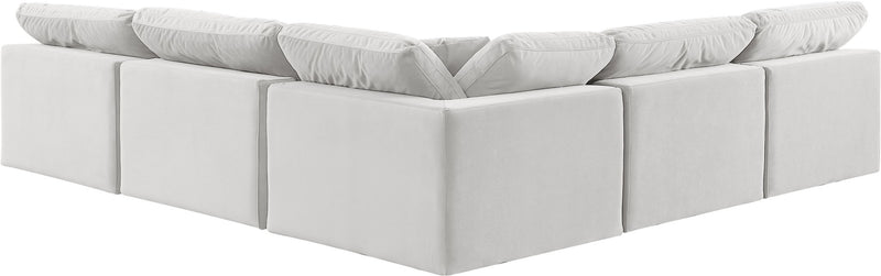Comfy - 5 Piece Velvet Modular Corner Armless Sectional