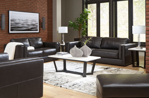 Black / 4 Pc. Sofa, Loveseat, Chair And A Half, Ottoman