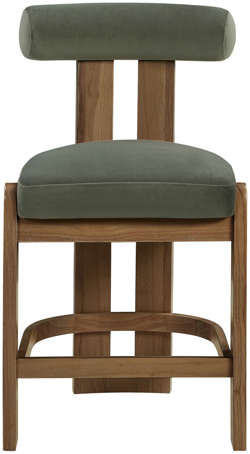 Arienzo - Velvet Upholstered Counter Stool (Set of 2)