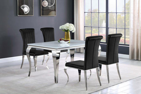 White / 5 Pc. Table, 4 Chairs