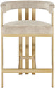 Marcello - Counter Stool With Brushed Gold Iron Frame (Set of 2) - Beige