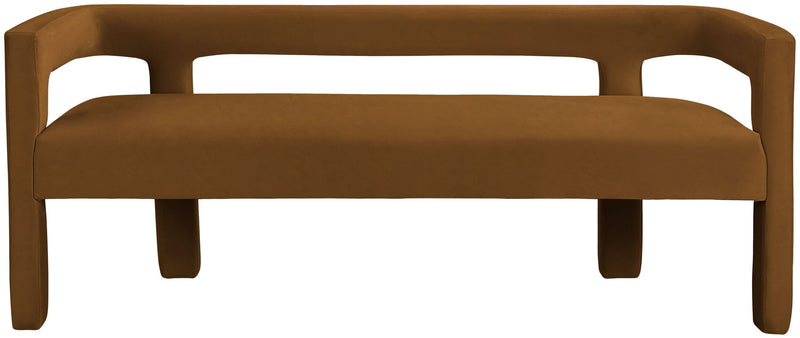 Athena - Velvet Bench - Saddle
