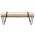 Austin - Fabric Upholstered Accent Bench - Beige