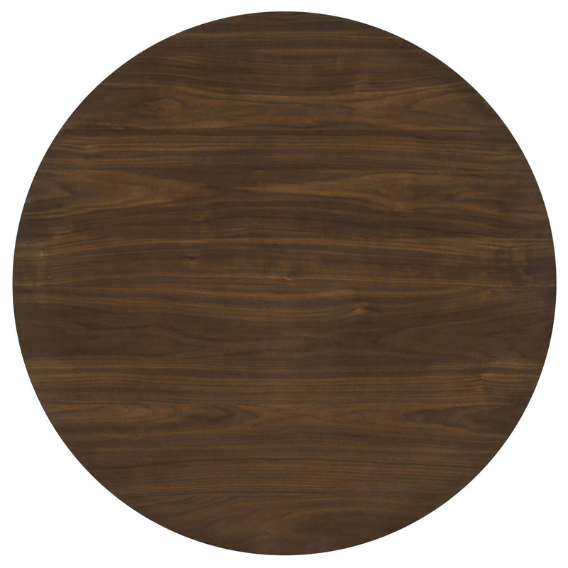 Hamlyn 43-inch Round Wood Counter Height Dining Table Walnut