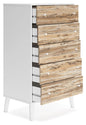 Piperton - Brown / White - Five Drawer Chest