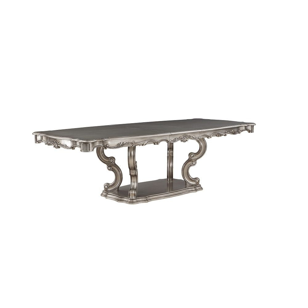 Ariadne - Dining Table With Pedestal - Antique Platinum