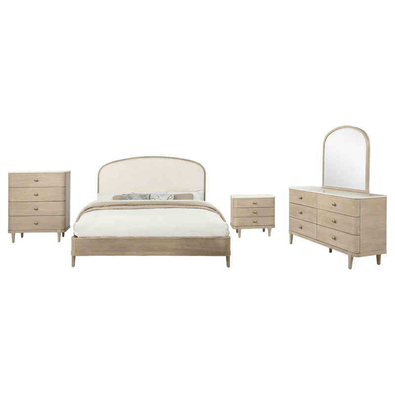 Lucaire 5-piece Eastern King Bedroom Set Sandstone