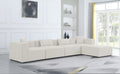 Cube - Modular Sectional 5 Piece - Cream - Fabric