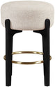Torino - Backless Counter Stool With Brushed Black Base (Set of 2)