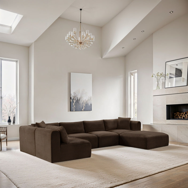 Shaggy - 6 Piece Modular U-Shaped Sectional