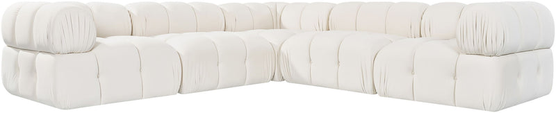 Orin - Velvet 5 Piece Modular Corner Sectional