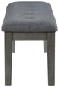 Hallanden - Black / Gray - Large Uph Dining Room Bench