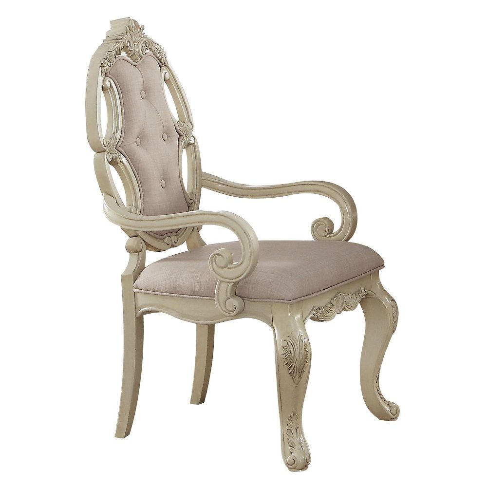 Ragenardus - Arm Chair (Set of 2) - Fabric & Antique White