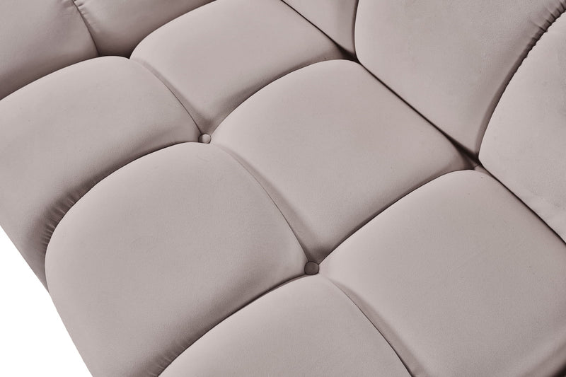 Orin - Velvet Performance Fabric Upholstered 2 Piece Modular Sofa (2 Corner Chairs)