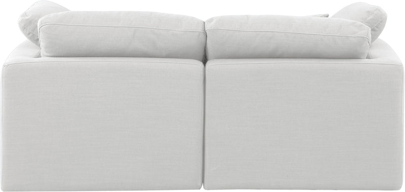 Indulge - Linen 2 Piece Modular Sofa - White