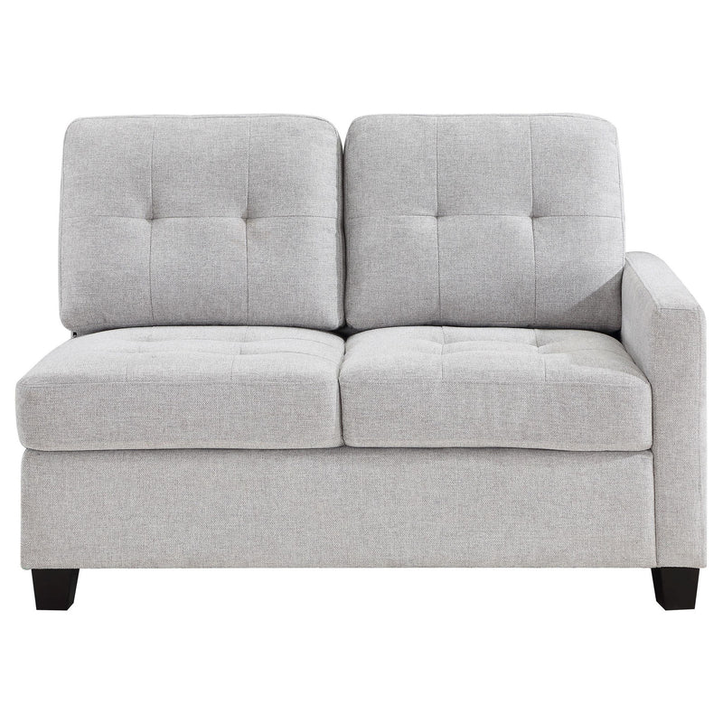 Georgina Upholstered RAF Loveseat Steel Beige