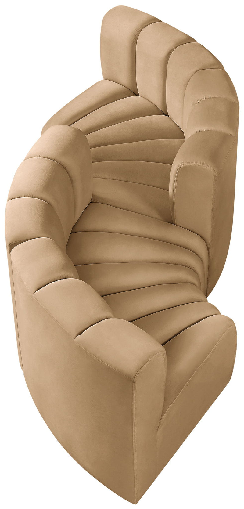 Arc - Velvet 4 Piece Curved Modular Sofa